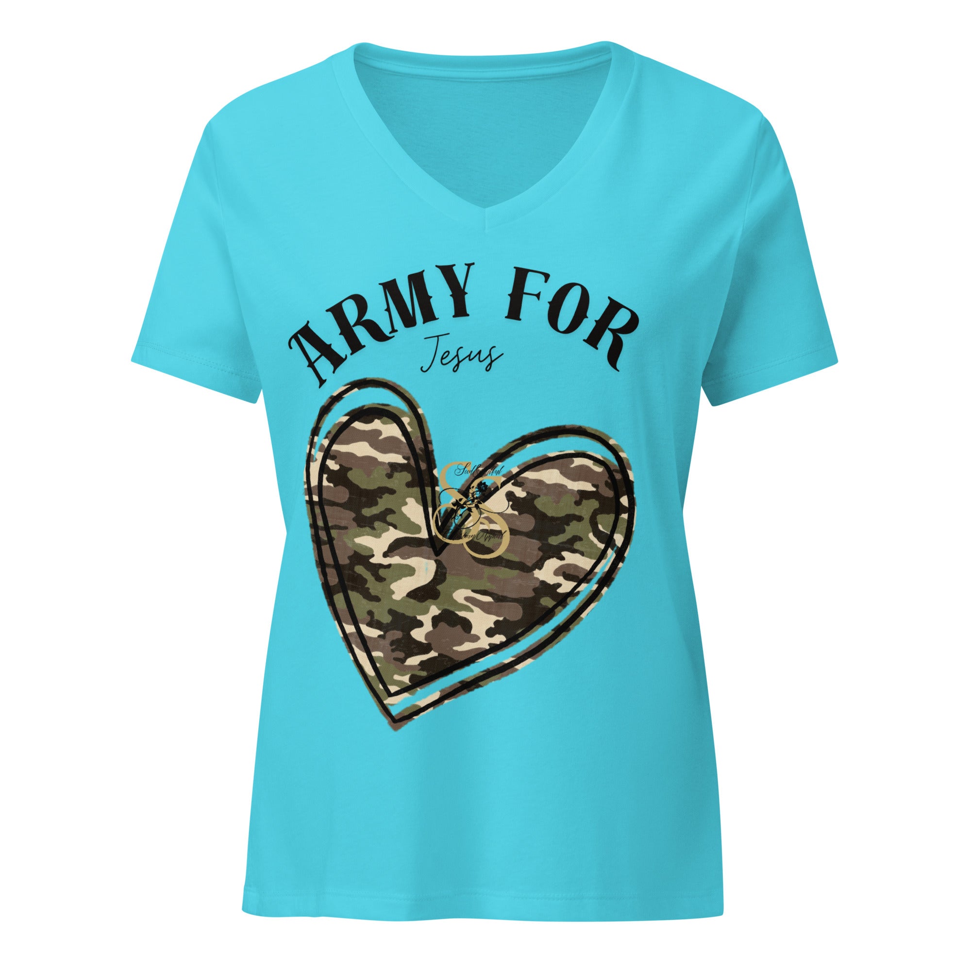 Seedandsoulful Women's Relaxed V - Neck T-Shirt | Faith Apparel - Seedandsoulful